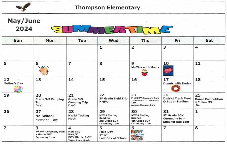  May Calendar